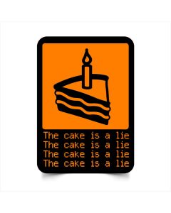 STICKER - THE CAKE IS A LIE STICKER